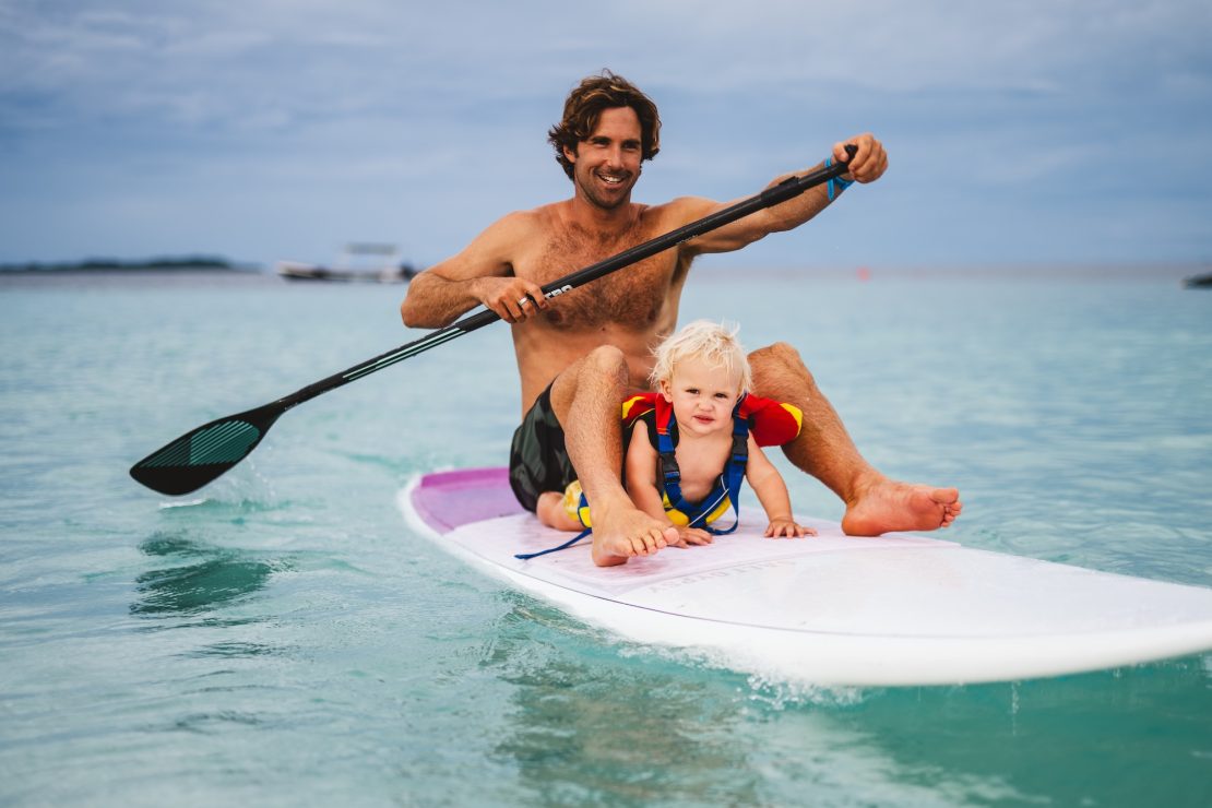 paddleboarding with children
