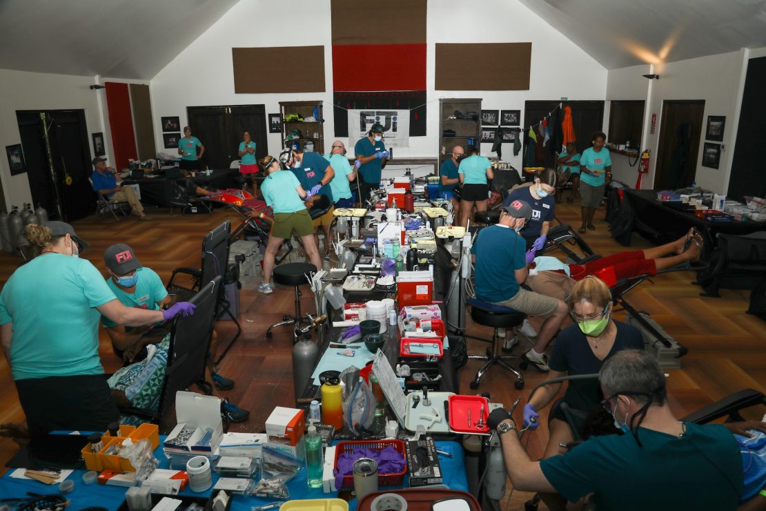 the conference room at musket cove during the fiji dmf